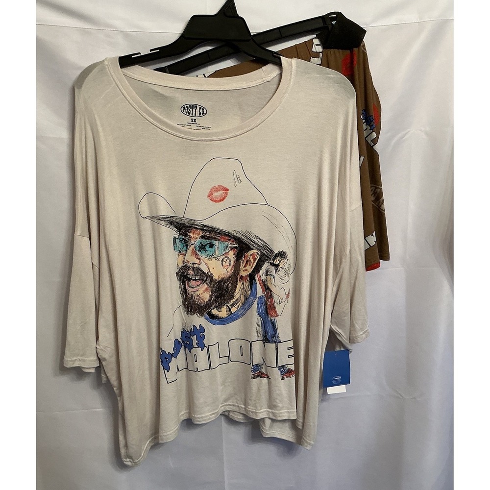 Post Malone Posty Co Pajama Sleep Set Women's Plus Size 3X  SS Top & Shorts NWT